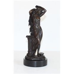 Alluring Bronze Sculpture Single Standing Goddess