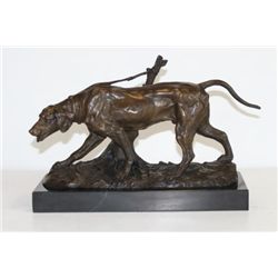 Magnificent Bronze Sculpture Coon Hound