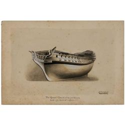 MWF1309A Watercolor on paper laid on card. The Queen Ch