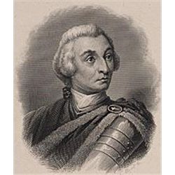 ORIGINAL Antique PRINT scene-JAMES OGLETHORPE