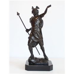 Magnificent Bronze Sculpture Viking Warrior