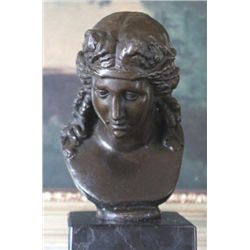 Beautiful Female Bust Bronze Sculpture After Fix Mass