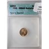 Image 1 : 1854 $1 GOLD TYPE 1 ICG MS-60 CLEANED