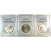 Image 1 : 3 1952 WASHINGTON-CARVER COMMEM HALVES ALL PCGS MS-64