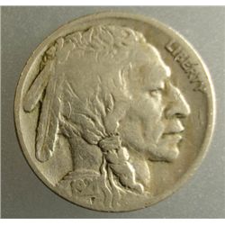 1921-S BUFFALO NICKEL, VG/F