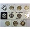 Image 1 : 11 different Franklin and Kennedy half $:  1948-51DS-63 all nice BU