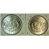 Image 2 : 1882 and 1921 Morgan $   MS63