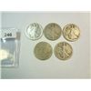 Image 1 : 5  1916S Walker half $all 4 digits visible but weak