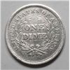 Image 2 : 1837 Seated Lib Dime Scarce 2 yr type no stars AU55/58 Lustrus