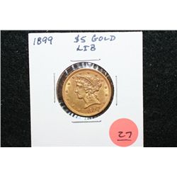 1899 Liberty $5 Gold Coin