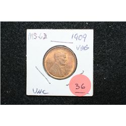 1909 VDB Penny, MS63, UNC