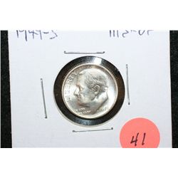 1949-S Roosevelt Dime, MS65