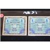 Image 1 : 1944 German Eine Mark Allied Military Authority Foreign Note, Lot of 2