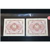 Image 2 : 1944 German Eine Mark Allied Military Authority Foreign Note, Lot of 2