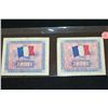 Image 2 : 1944 France Deux Francs Foreign Military Note, Lot of 2