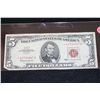 Image 1 : 1963 United States Note $5, Red Seal, Star Note