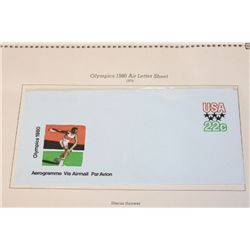 1980 Olympics Air Letter Sheet-Discus Thrower; US Commeratives