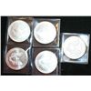 Image 2 : 2000, 2001, 2002, 2003 & 2004 Silver Eagle $1, Lot of 5