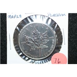 1991 Canada $50 Foreign Coin, 9995 Platinum 1 Oz.