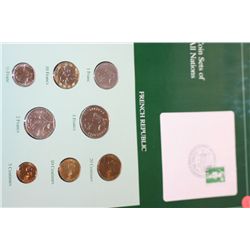French Republic; Coin Sets of All Nations W/Stamp Dated 1991