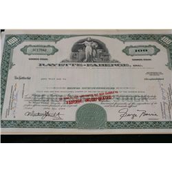 Rayette-Faberge Inc. Stock Certificate Dated 1969