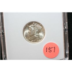 1943-D Mercury Dime, MCPCG Graded MS66