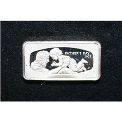 1973 Father's Day Silver Ingot, Solid Sterling Silver 1,000 Grain, The Franklin Mint
