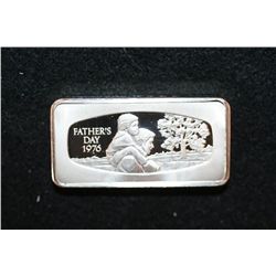 1976 Father's Day Silver Ingot, .925 Fine Silver 1,000 Grain, The Franklin Mint