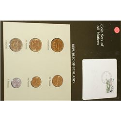 Republic of Finland; Coin Sets of All Nations W/Stamp Dated 1984