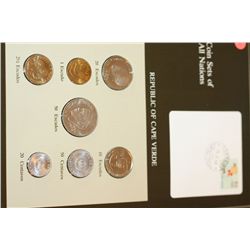 Republic of Cape Verde; Coin Sets of All Nations W/Stamp Dated 1986