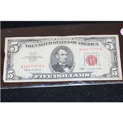 1963 United States Note $5, Red Seal