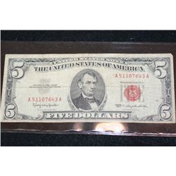 1963 United States Note $5, Red Seal