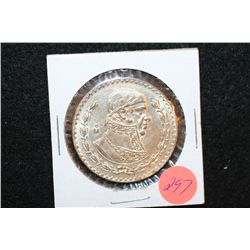 1958 Mexico Un Peso Foreign Coin