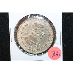 1959 Mexico Un Peso Foreign Coin