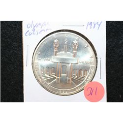 1984-P US Los Angeles Olympiad XXIII-Olympic Coliseum Commeratived $1 Coin