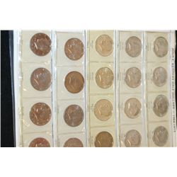 Kennedy Half Dollar Coin Folder, Complete from 1964-1980, Lot of 40
