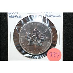 2009 Canada Mapleleaf $50 Platinum Foreign Coin, 9995 Fine Platinum 1 Oz. Pur