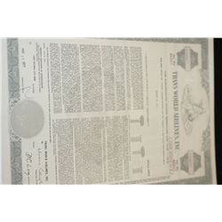 Trans World Airlines Inc. Debenture Bond Dated 1977