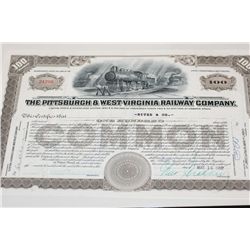 The Pittsburgh & West Virginia Rasilway Co. Stock Certificate Dated 1952