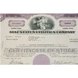 Gulf States Utilities Co. Stock Certificate Dated 1965