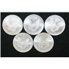 Image 2 : 2002 Silver Eagle $1, Lot of 5