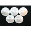 Image 1 : 2004 Silver Eagle $1, Lot of 5