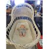 Image 1 : Wicker Bassinet With Cabbage Patch Doll