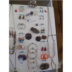 Misc. Lot of Costume Jewelry Necklace-earrings