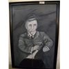 Image 1 : Framed Signed Oil on Canvas Sherlock Holmes