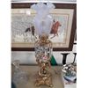 Image 1 : Beautiful Golden Cherub With Prisms Lamp
