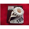 Image 1 : Vintage Brooch by Monet White Enameled Flower