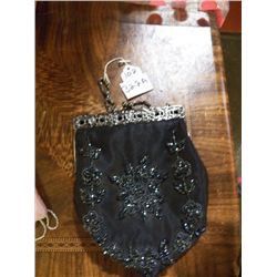 Vintage Black Beaded Purse