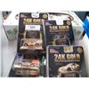Image 1 : 4- 24K Gold Plated Commerative Series Cars