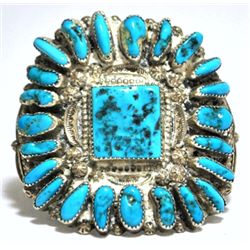 Old Pawn Turquoise Sterling Silver Cuff Bracelet